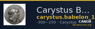 Carystus Babelon 1914 153, 156 — CANOA