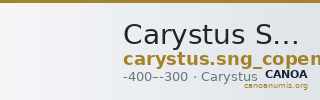 Carystus SNG Copenhagen Carystus 419 — CANOA