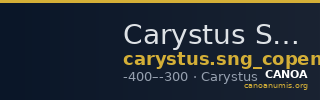 Carystus SNG Copenhagen Carystus 419 — CANOA