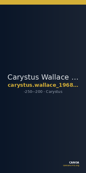 Carystus Wallace 1968 Group 1 — CANOA