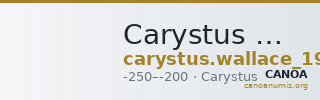 Carystus Wallace 1968 Group 2 — CANOA