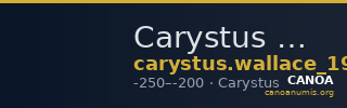 Carystus Wallace 1968 Group 2 — CANOA
