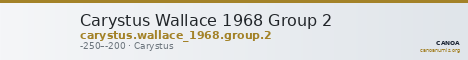 Carystus Wallace 1968 Group 2 — CANOA
