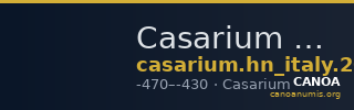 Casarium Historia Numorum Italy 2033 — CANOA