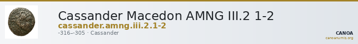 Cassander Macedon AMNG III.2 1-2 — CANOA