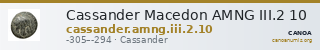 Cassander Macedon AMNG III.2 10 — CANOA