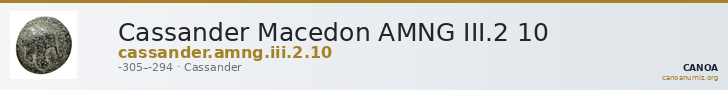 Cassander Macedon AMNG III.2 10 — CANOA