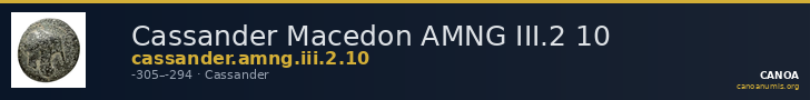 Cassander Macedon AMNG III.2 10 — CANOA