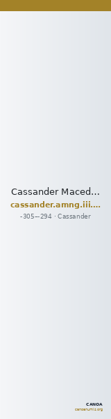 Cassander Macedon AMNG III.2 11 — CANOA