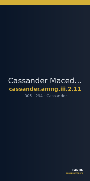 Cassander Macedon AMNG III.2 11 — CANOA