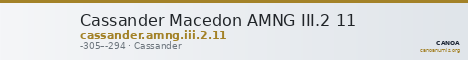 Cassander Macedon AMNG III.2 11 — CANOA