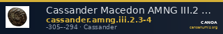 Cassander Macedon AMNG III.2 3-4 — CANOA