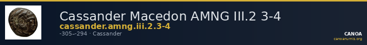 Cassander Macedon AMNG III.2 3-4 — CANOA
