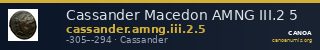 Cassander Macedon AMNG III.2 5 — CANOA