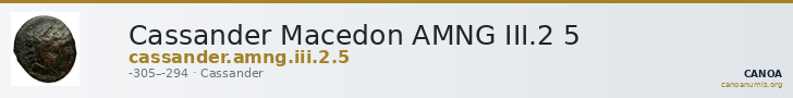 Cassander Macedon AMNG III.2 5 — CANOA