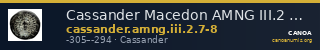 Cassander Macedon AMNG III.2 7-8 — CANOA