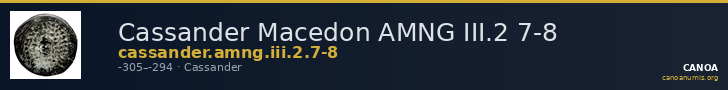 Cassander Macedon AMNG III.2 7-8 — CANOA