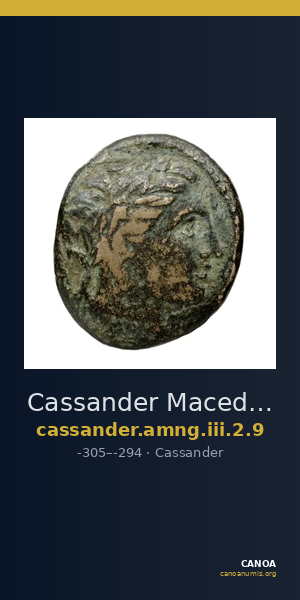 Cassander Macedon AMNG III.2 9 — CANOA