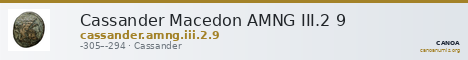 Cassander Macedon AMNG III.2 9 — CANOA