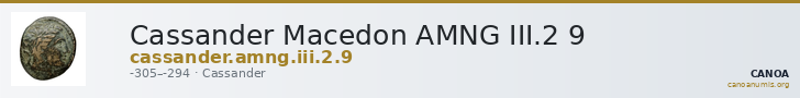 Cassander Macedon AMNG III.2 9 — CANOA
