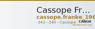 Cassope Franke 1961 Kassope Group I — CANOA