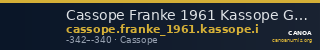 Cassope Franke 1961 Kassope Group I — CANOA