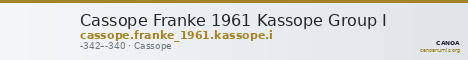 Cassope Franke 1961 Kassope Group I — CANOA