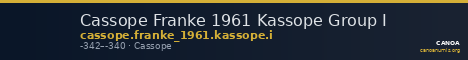 Cassope Franke 1961 Kassope Group I — CANOA