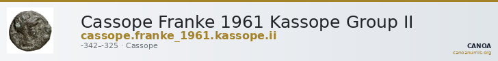 Cassope Franke 1961 Kassope Group II — CANOA