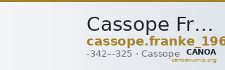Cassope Franke 1961 Kassope Group III — CANOA