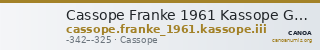 Cassope Franke 1961 Kassope Group III — CANOA