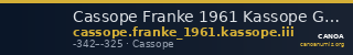Cassope Franke 1961 Kassope Group III — CANOA