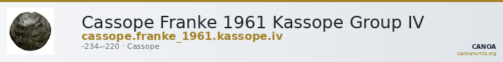 Cassope Franke 1961 Kassope Group IV — CANOA