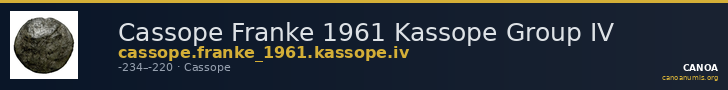 Cassope Franke 1961 Kassope Group IV — CANOA