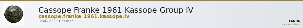 Cassope Franke 1961 Kassope Group IV — CANOA