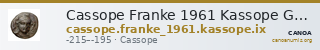 Cassope Franke 1961 Kassope Group IX — CANOA