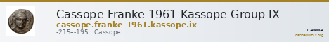 Cassope Franke 1961 Kassope Group IX — CANOA