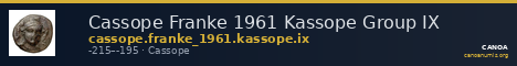 Cassope Franke 1961 Kassope Group IX — CANOA
