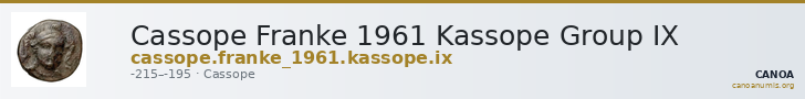 Cassope Franke 1961 Kassope Group IX — CANOA