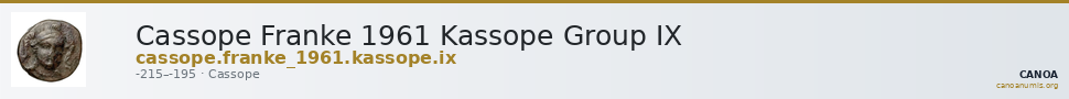 Cassope Franke 1961 Kassope Group IX — CANOA