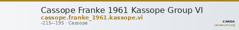 Cassope Franke 1961 Kassope Group VI — CANOA
