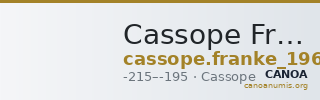 Cassope Franke 1961 Kassope Group VII — CANOA
