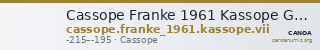 Cassope Franke 1961 Kassope Group VII — CANOA