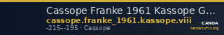 Cassope Franke 1961 Kassope Group VIII — CANOA