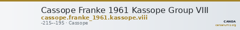 Cassope Franke 1961 Kassope Group VIII — CANOA