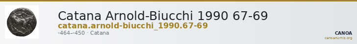 Catana Arnold-Biucchi 1990 67-69 — CANOA