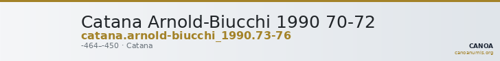 Catana Arnold-Biucchi 1990 70-72 — CANOA