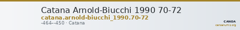 Catana Arnold-Biucchi 1990 70-72 — CANOA