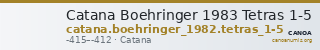 Catana Boehringer 1983 Tetras 1-5 — CANOA