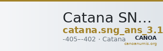 Catana SNG ANS 1263 — CANOA